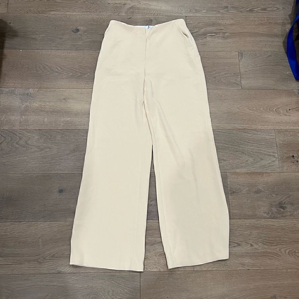 L’Academie Wide-Leg Pant in Sand Beige Size S - Picture 4 of 7